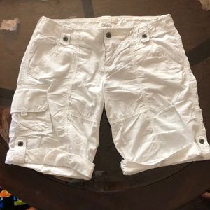 White Abercrombie shorts